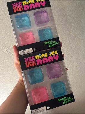 NEE DOH Nice Ice Baby Squish Set - Pink, Blue, Purple